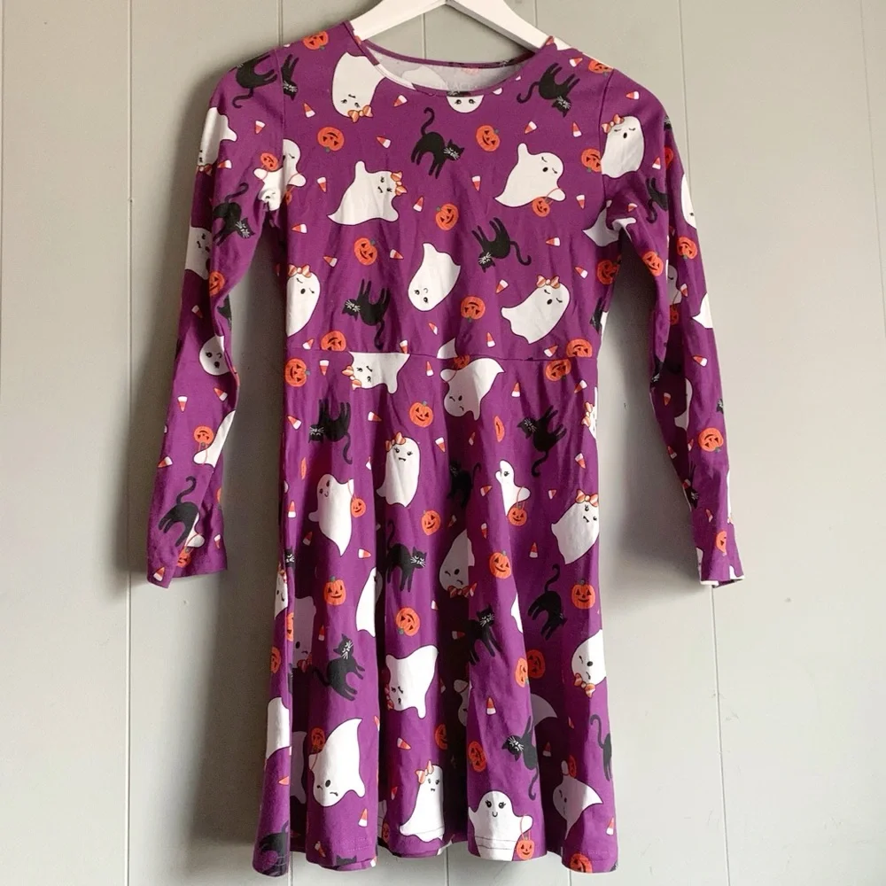 Children’s Place Halloween Printed Baby Doll Swing Dress Girls L